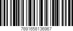 Código de barras (EAN, GTIN, SKU, ISBN): '7891658136967'