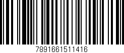 Código de barras (EAN, GTIN, SKU, ISBN): '7891661511416'