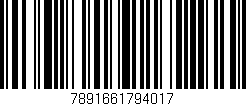 Código de barras (EAN, GTIN, SKU, ISBN): '7891661794017'