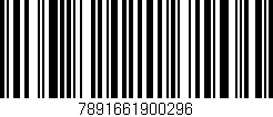 Código de barras (EAN, GTIN, SKU, ISBN): '7891661900296'