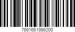 Código de barras (EAN, GTIN, SKU, ISBN): '7891661998200'