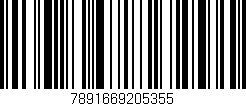 Código de barras (EAN, GTIN, SKU, ISBN): '7891669205355'
