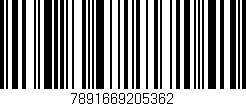 Código de barras (EAN, GTIN, SKU, ISBN): '7891669205362'
