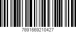 Código de barras (EAN, GTIN, SKU, ISBN): '7891669210427'