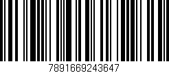 Código de barras (EAN, GTIN, SKU, ISBN): '7891669243647'