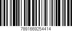 Código de barras (EAN, GTIN, SKU, ISBN): '7891669254414'