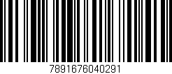 Código de barras (EAN, GTIN, SKU, ISBN): '7891676040291'