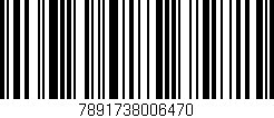 Código de barras (EAN, GTIN, SKU, ISBN): '7891738006470'