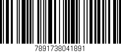 Código de barras (EAN, GTIN, SKU, ISBN): '7891738041891'