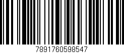 Código de barras (EAN, GTIN, SKU, ISBN): '7891760598547'