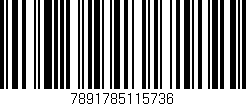 Código de barras (EAN, GTIN, SKU, ISBN): '7891785115736'