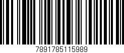 Código de barras (EAN, GTIN, SKU, ISBN): '7891785115989'
