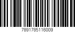 Código de barras (EAN, GTIN, SKU, ISBN): '7891785116009'