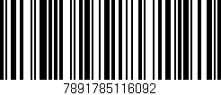 Código de barras (EAN, GTIN, SKU, ISBN): '7891785116092'