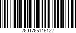 Código de barras (EAN, GTIN, SKU, ISBN): '7891785116122'
