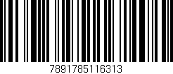 Código de barras (EAN, GTIN, SKU, ISBN): '7891785116313'