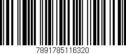 Código de barras (EAN, GTIN, SKU, ISBN): '7891785116320'