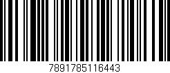 Código de barras (EAN, GTIN, SKU, ISBN): '7891785116443'