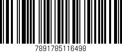 Código de barras (EAN, GTIN, SKU, ISBN): '7891785116498'