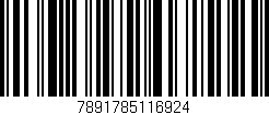 Código de barras (EAN, GTIN, SKU, ISBN): '7891785116924'