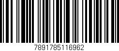 Código de barras (EAN, GTIN, SKU, ISBN): '7891785116962'