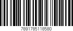 Código de barras (EAN, GTIN, SKU, ISBN): '7891785118580'