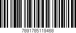 Código de barras (EAN, GTIN, SKU, ISBN): '7891785119468'