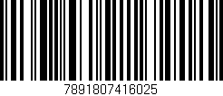 Código de barras (EAN, GTIN, SKU, ISBN): '7891807416025'