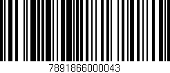 Código de barras (EAN, GTIN, SKU, ISBN): '7891866000043'