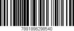 Código de barras (EAN, GTIN, SKU, ISBN): '7891896298540'