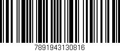 Código de barras (EAN, GTIN, SKU, ISBN): '7891943130816'