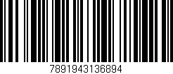 Código de barras (EAN, GTIN, SKU, ISBN): '7891943136894'