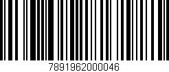 Código de barras (EAN, GTIN, SKU, ISBN): '7891962000046'