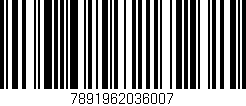 Código de barras (EAN, GTIN, SKU, ISBN): '7891962036007'