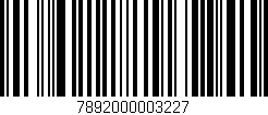 Código de barras (EAN, GTIN, SKU, ISBN): '7892000003227'