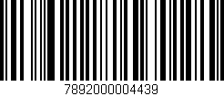 Código de barras (EAN, GTIN, SKU, ISBN): '7892000004439'