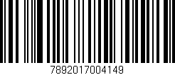 Código de barras (EAN, GTIN, SKU, ISBN): '7892017004149'