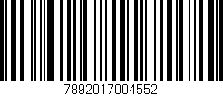 Código de barras (EAN, GTIN, SKU, ISBN): '7892017004552'