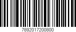 Código de barras (EAN, GTIN, SKU, ISBN): '7892017200800'
