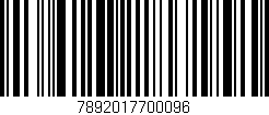 Código de barras (EAN, GTIN, SKU, ISBN): '7892017700096'