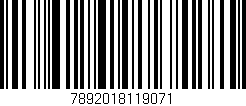 Código de barras (EAN, GTIN, SKU, ISBN): '7892018119071'