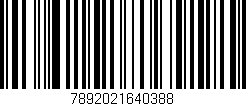 Código de barras (EAN, GTIN, SKU, ISBN): '7892021640388'