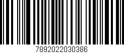 Código de barras (EAN, GTIN, SKU, ISBN): '7892022030386'
