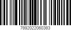 Código de barras (EAN, GTIN, SKU, ISBN): '7892022060383'