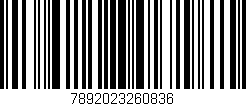 Código de barras (EAN, GTIN, SKU, ISBN): '7892023260836'