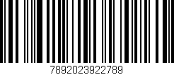 Código de barras (EAN, GTIN, SKU, ISBN): '7892023922789'