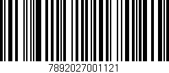Código de barras (EAN, GTIN, SKU, ISBN): '7892027001121'