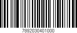 Código de barras (EAN, GTIN, SKU, ISBN): '7892030401000'