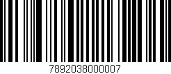 Código de barras (EAN, GTIN, SKU, ISBN): '7892038000007'