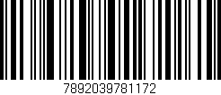 Código de barras (EAN, GTIN, SKU, ISBN): '7892039781172'